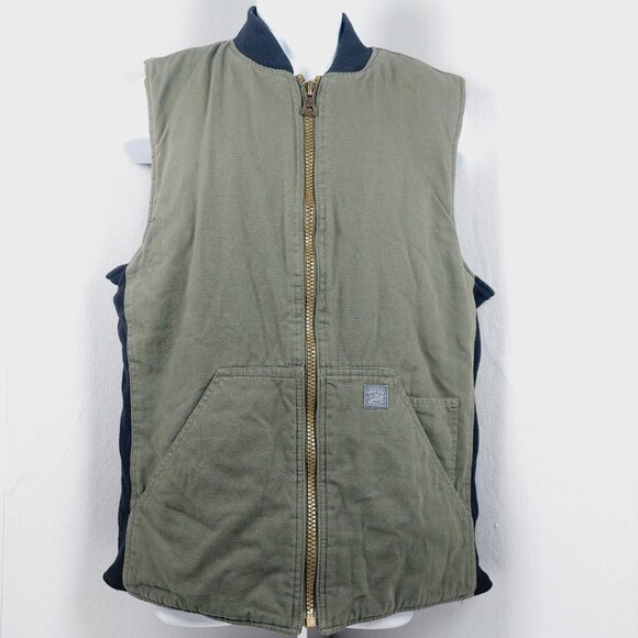 Weatherproof Men's Olive Green Sleeveless Canvas Outdoor Hunting Vest Size M - Picture 2 of 16